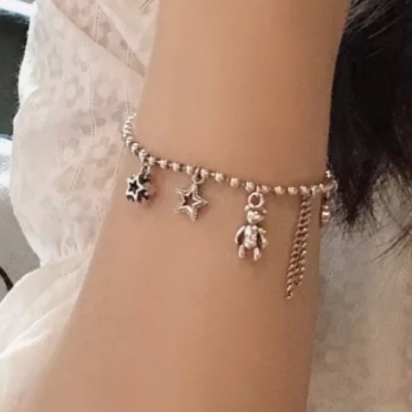 Sterling Silver Teddy Bear Bracelet - Picture 3 of 9